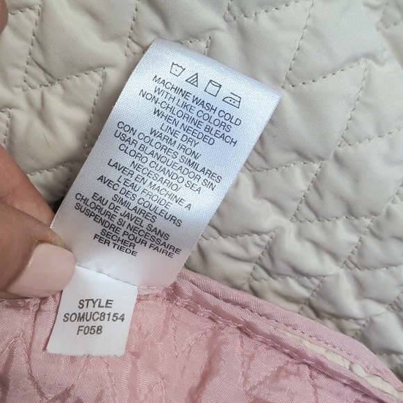 SIGRID OLSEN SPORT | Quilted Jacket | Cream Tan Trim | Size Medium - Picture 7 of 16